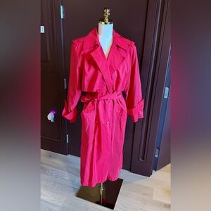 Vintage Trench Coat in Red